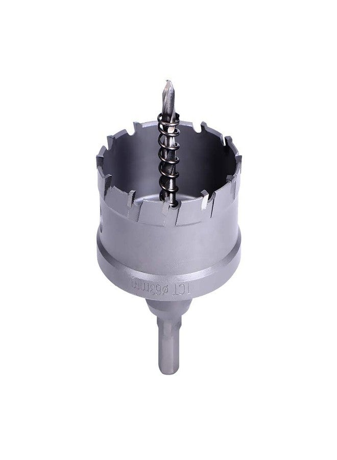 UPTODATETOOLS Carbide Hole Saw Cutter 2.5"/63mm Cutting Dia TCT Hole Saw for Cutting 5mm Stainless Steel Sheet and Metal - Image 1